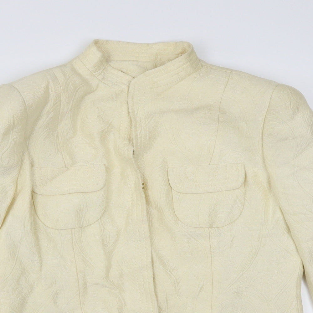 Helen Sykes Womens White   Overcoat Coat Size 14