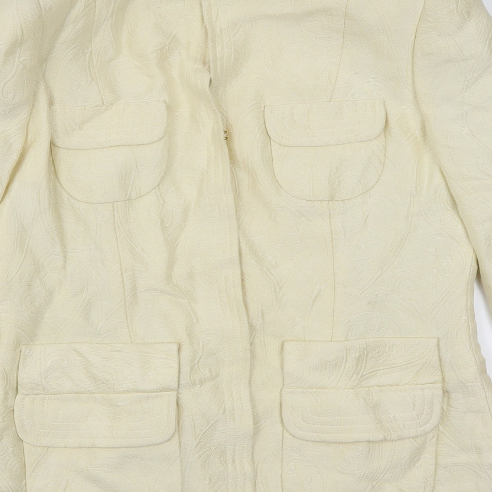 Helen Sykes Womens White   Overcoat Coat Size 14