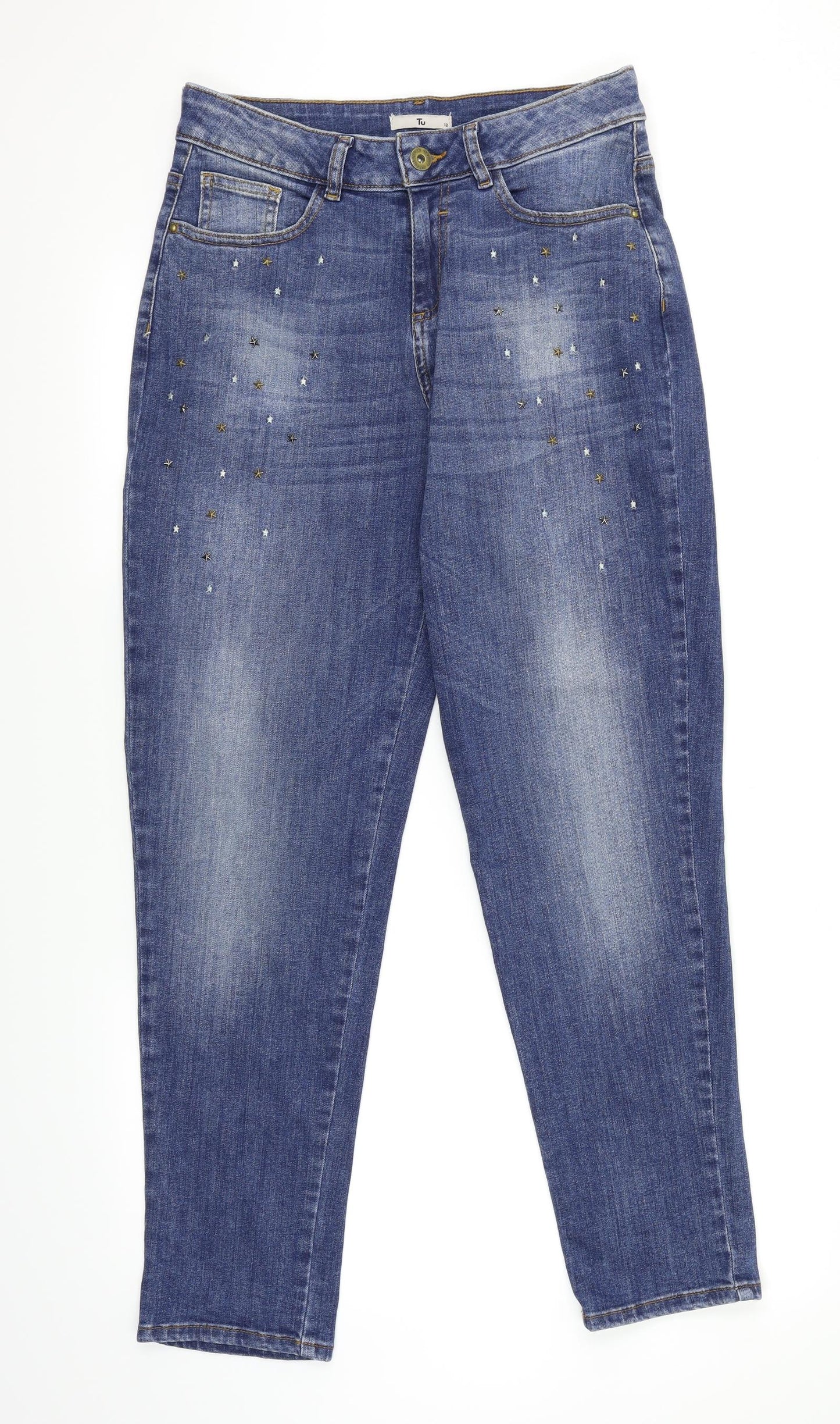 TU Womens Blue   Straight Jeans Size 12 L29 in