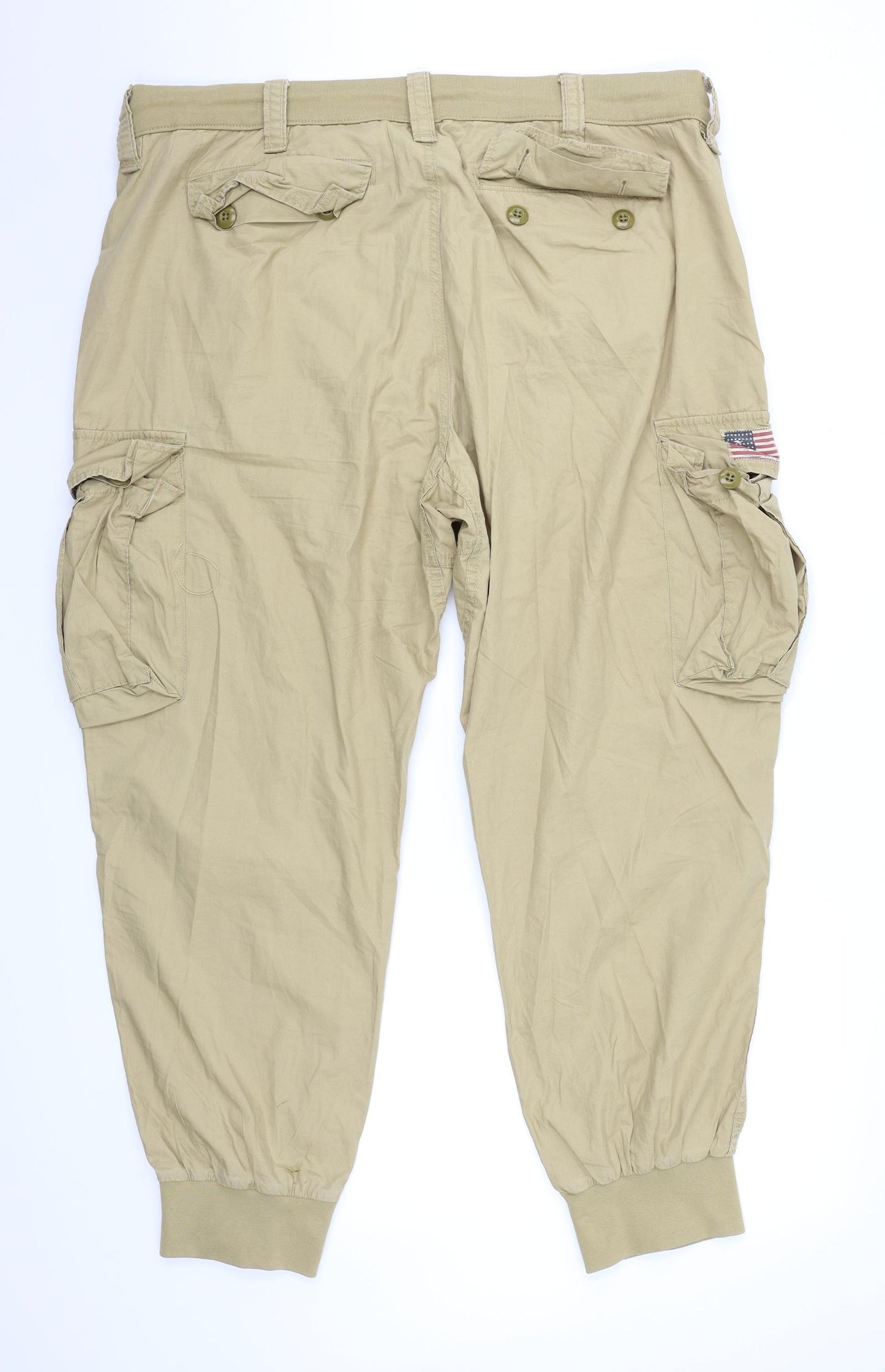 Ralph Lauren Mens Beige   Cargo Trousers Size 38 in L32 in