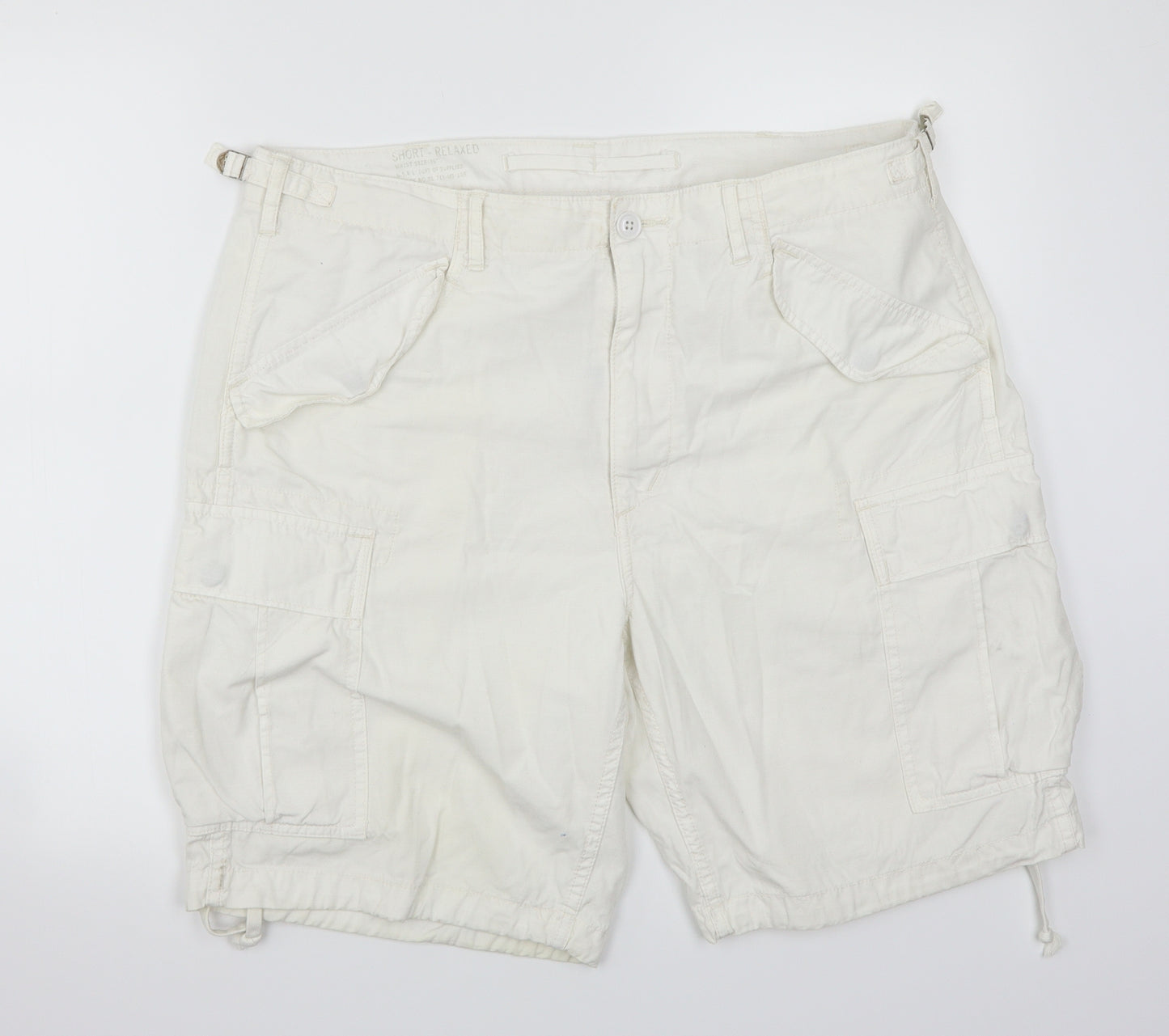 Ralph Lauren Mens White   Cargo Shorts Size 36 in