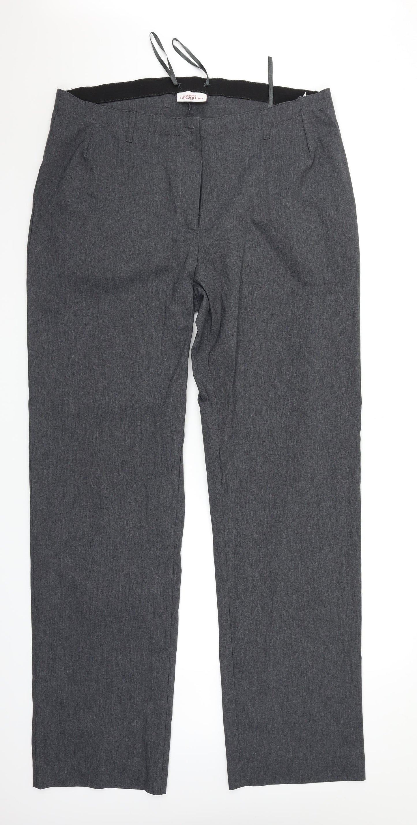 Sheego Womens Grey   Dress Pants Trousers Size 24 L33 in