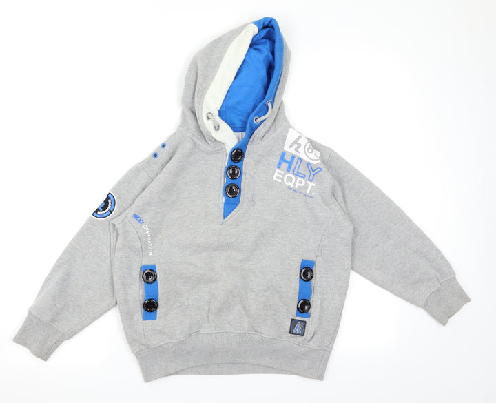 HLY EQPT. Boys Grey   Pullover Hoodie Size 9-10 Years