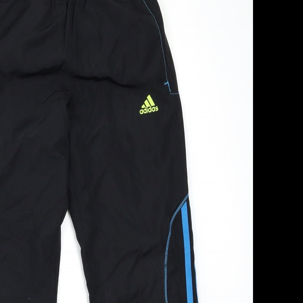 adidas Boys Black   Jogger Trousers Size 9-10 Years