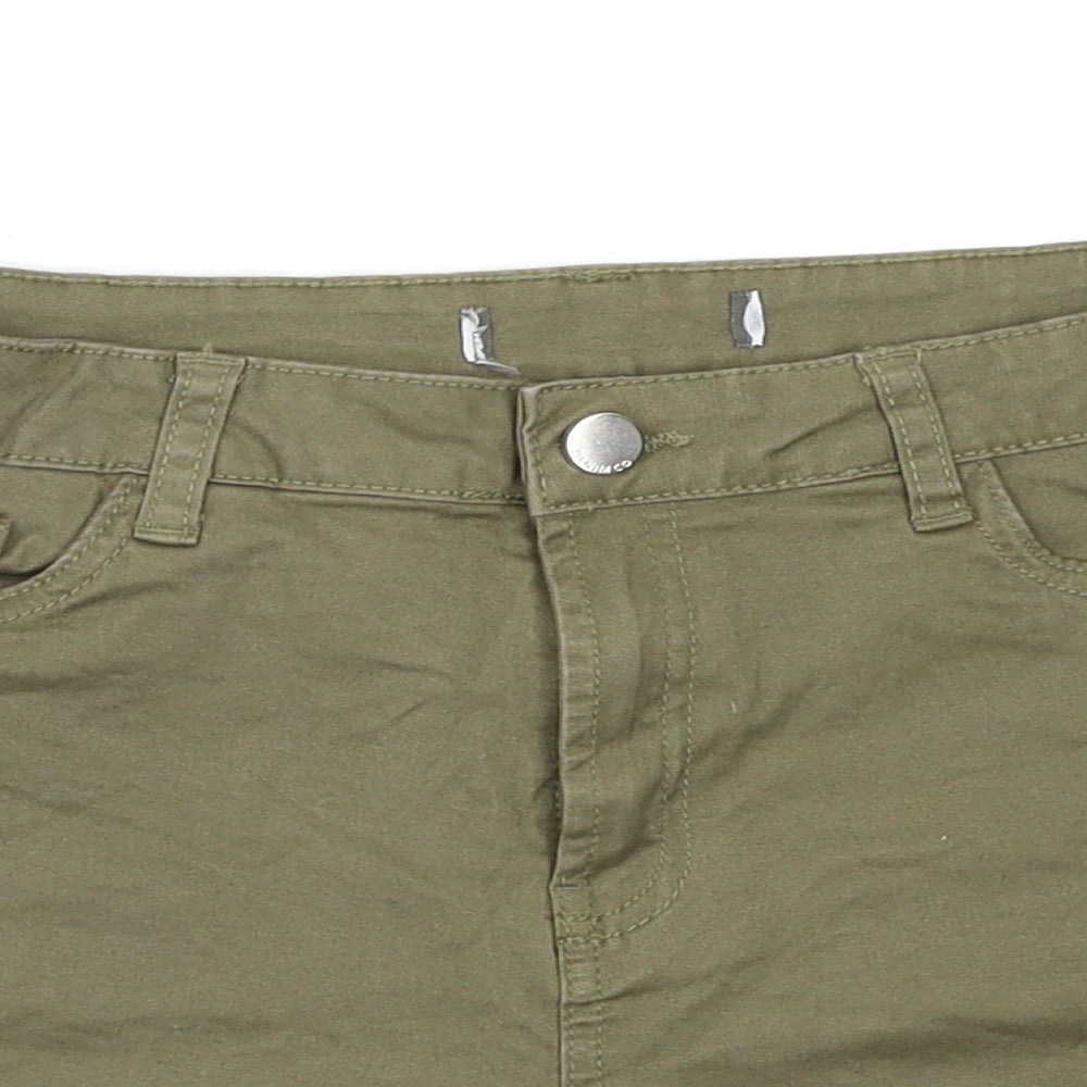 Denim co. Womens Green   Hot Pants Shorts Size 10