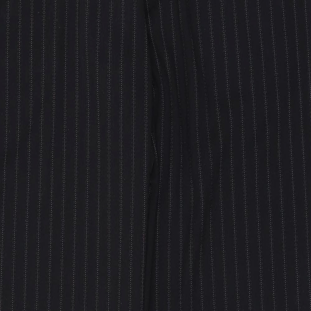 F&F Womens Black Striped  Dress Pants Trousers Size 16 L26 in