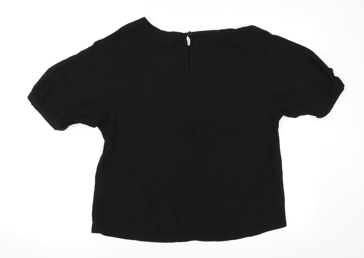 Peacocks Womens Black   Basic T-Shirt Size 12