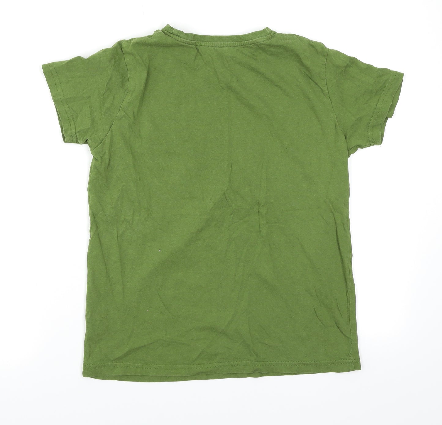 Primark Boys Green   Basic T-Shirt Size 11-12 Years  - Skull