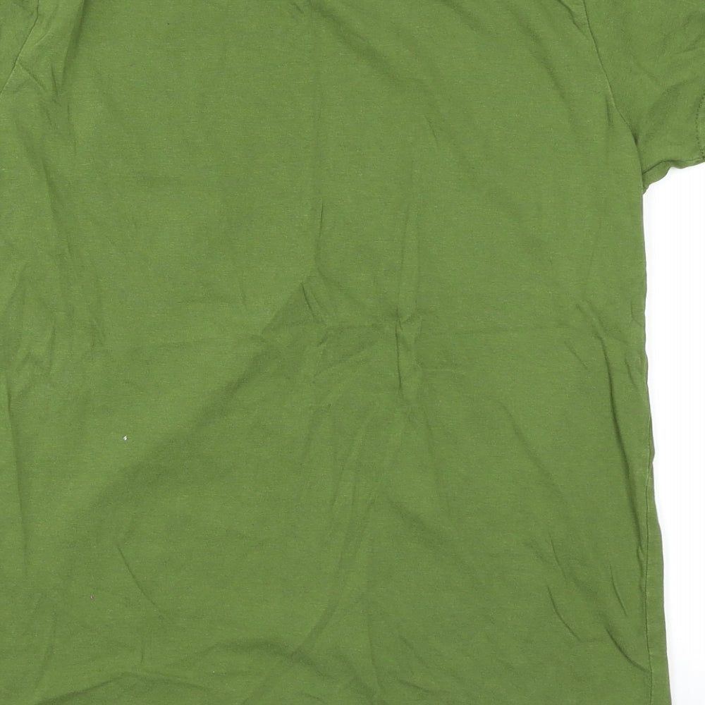 Primark Boys Green   Basic T-Shirt Size 11-12 Years  - Skull