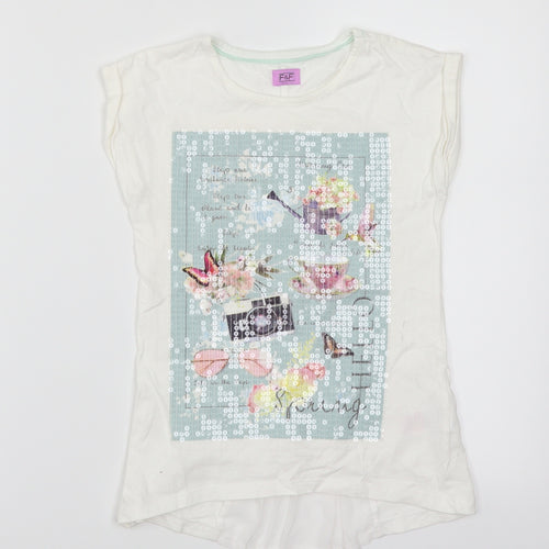 F&F Girls White   Basic Tank Size 8-9 Years  - Spring