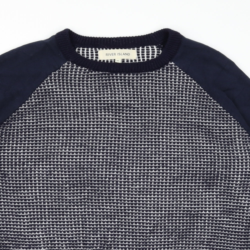 River Island Mens Blue   Pullover Jumper Size M