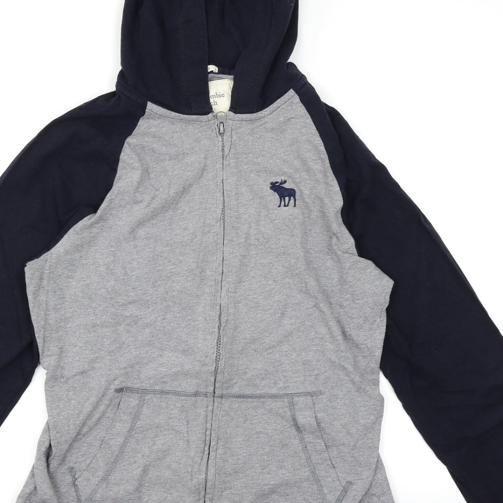 Abercrombie & Fitch Mens Grey   Full Zip Hoodie Size M