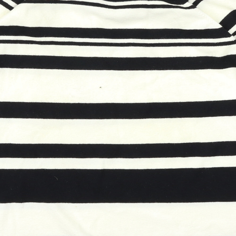 NEXT Womens White Striped  Basic T-Shirt Size 12