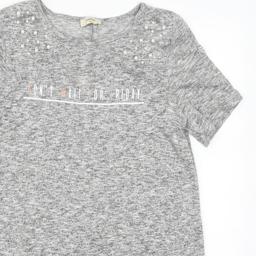 Matalan Womens Grey   Basic T-Shirt Size 14  - Don't Wait For Friday