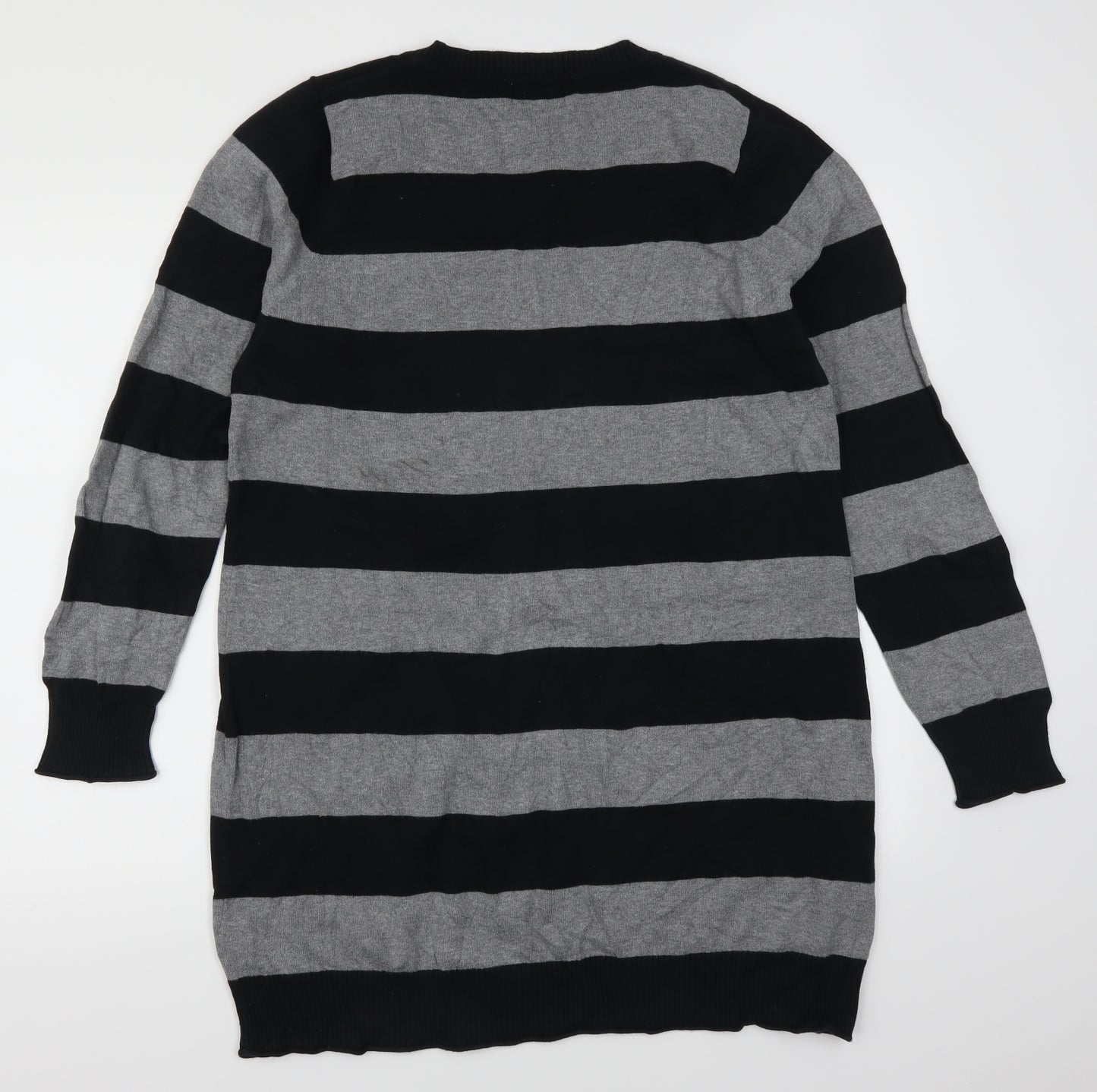 NEXT Womens Grey Striped  Jumper Dress  Size 18