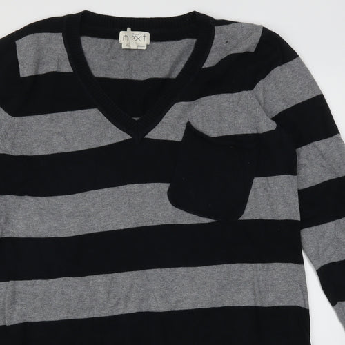 NEXT Womens Grey Striped  Jumper Dress  Size 18