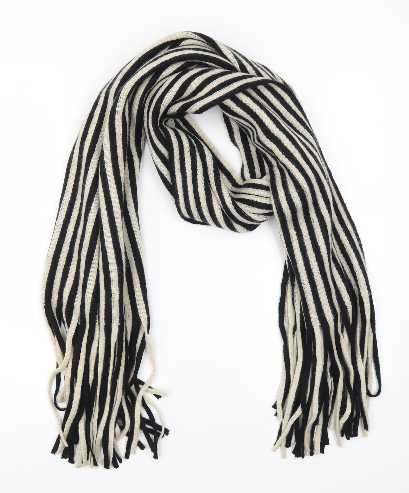 Preworn Womens Beige Striped   Scarf
