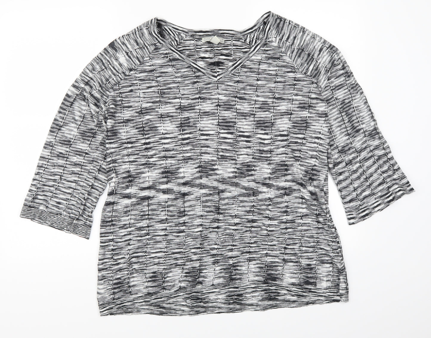 Dana Buchman Womens Grey  Rayon Pullover Jumper Size L