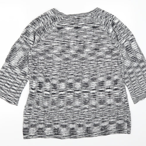 Dana Buchman Womens Grey  Rayon Pullover Jumper Size L