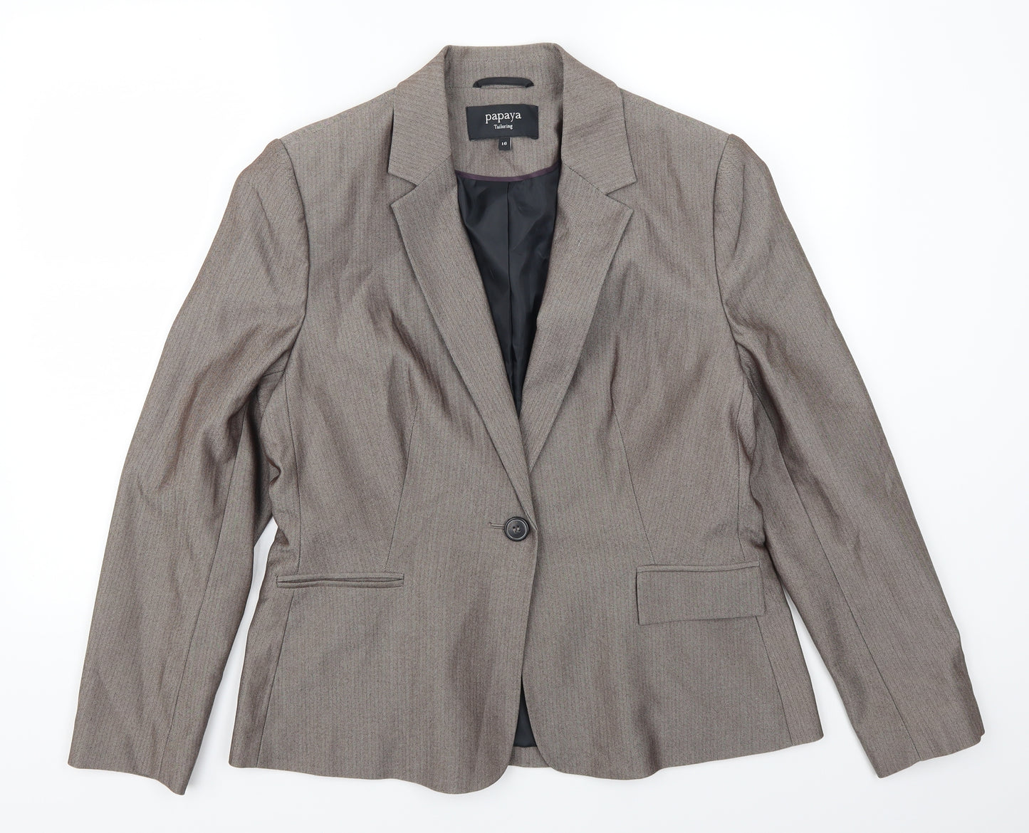 Papaya Womens Brown   Jacket Suit Jacket Size 16