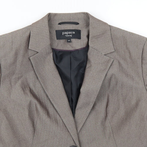 Papaya Womens Brown   Jacket Suit Jacket Size 16