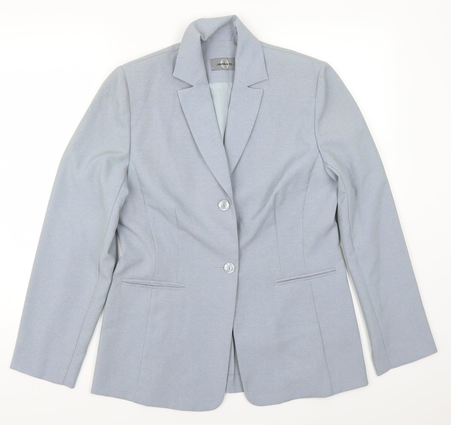 AMARANTO Womens Blue   Jacket Suit Jacket Size 12
