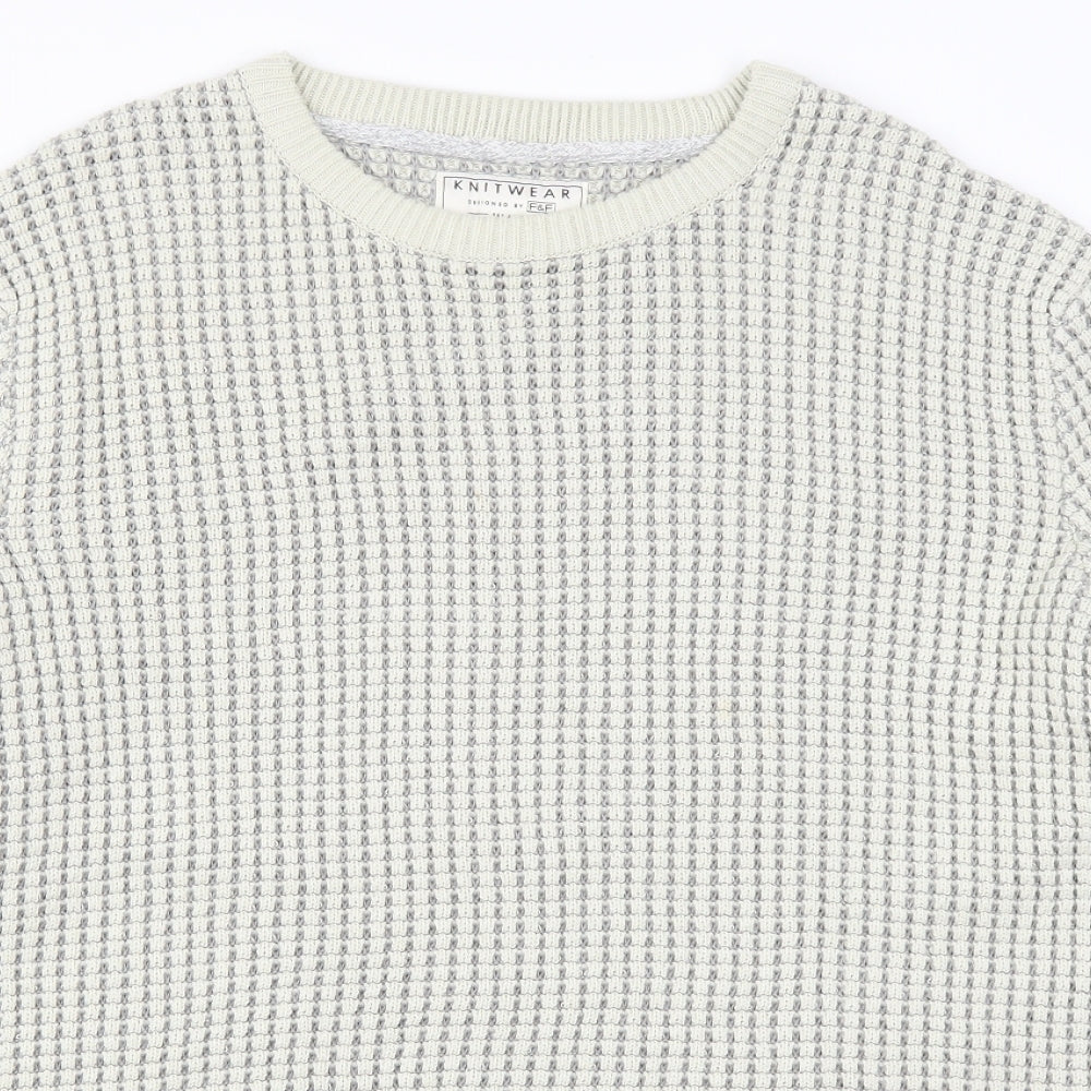 F&F Mens Beige   Pullover Jumper Size 2XL