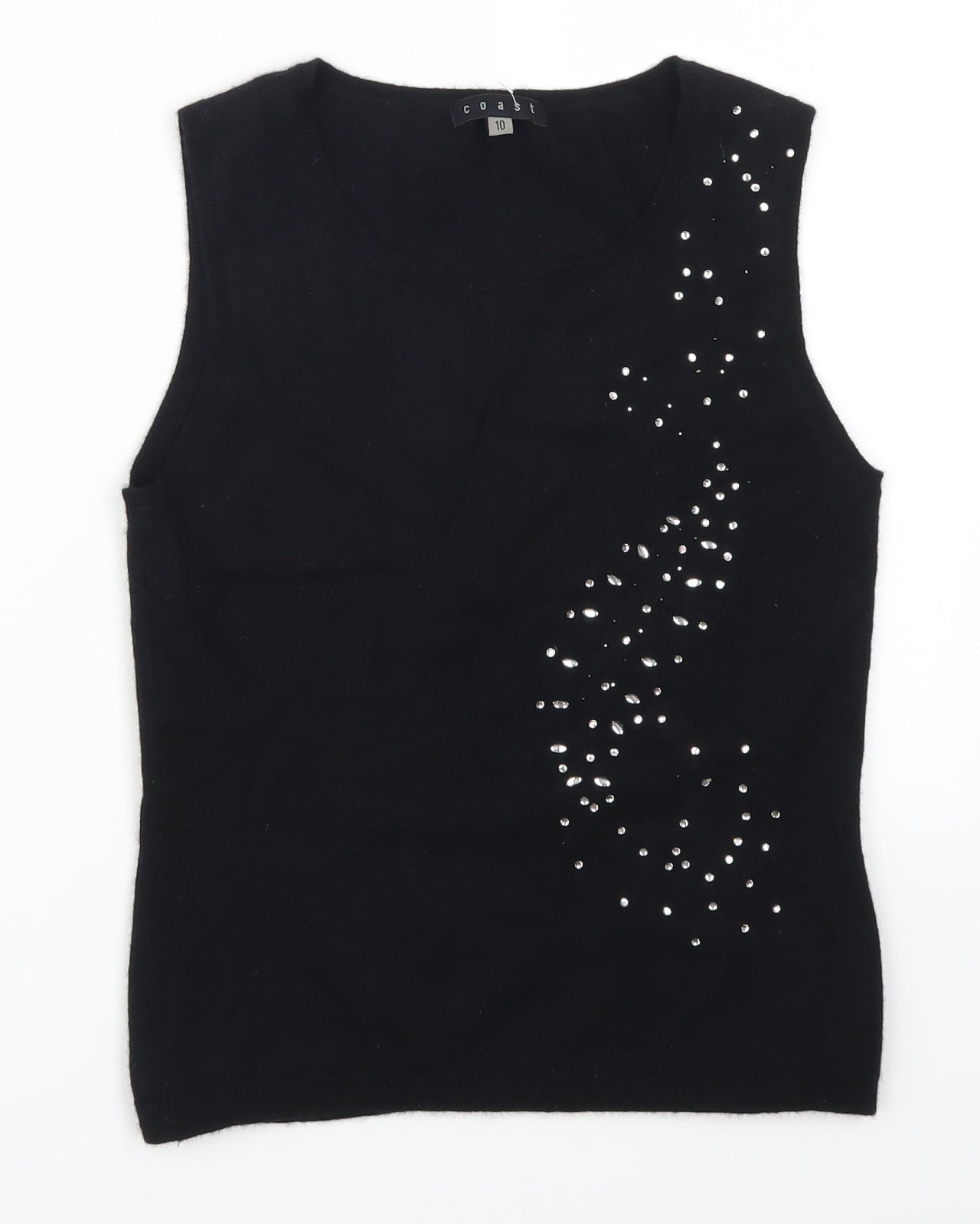 Coast Womens Black   Vest Jumper Size 10