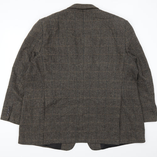 Mansize Mens Brown Herringbone  Jacket Suit Jacket Size 52
