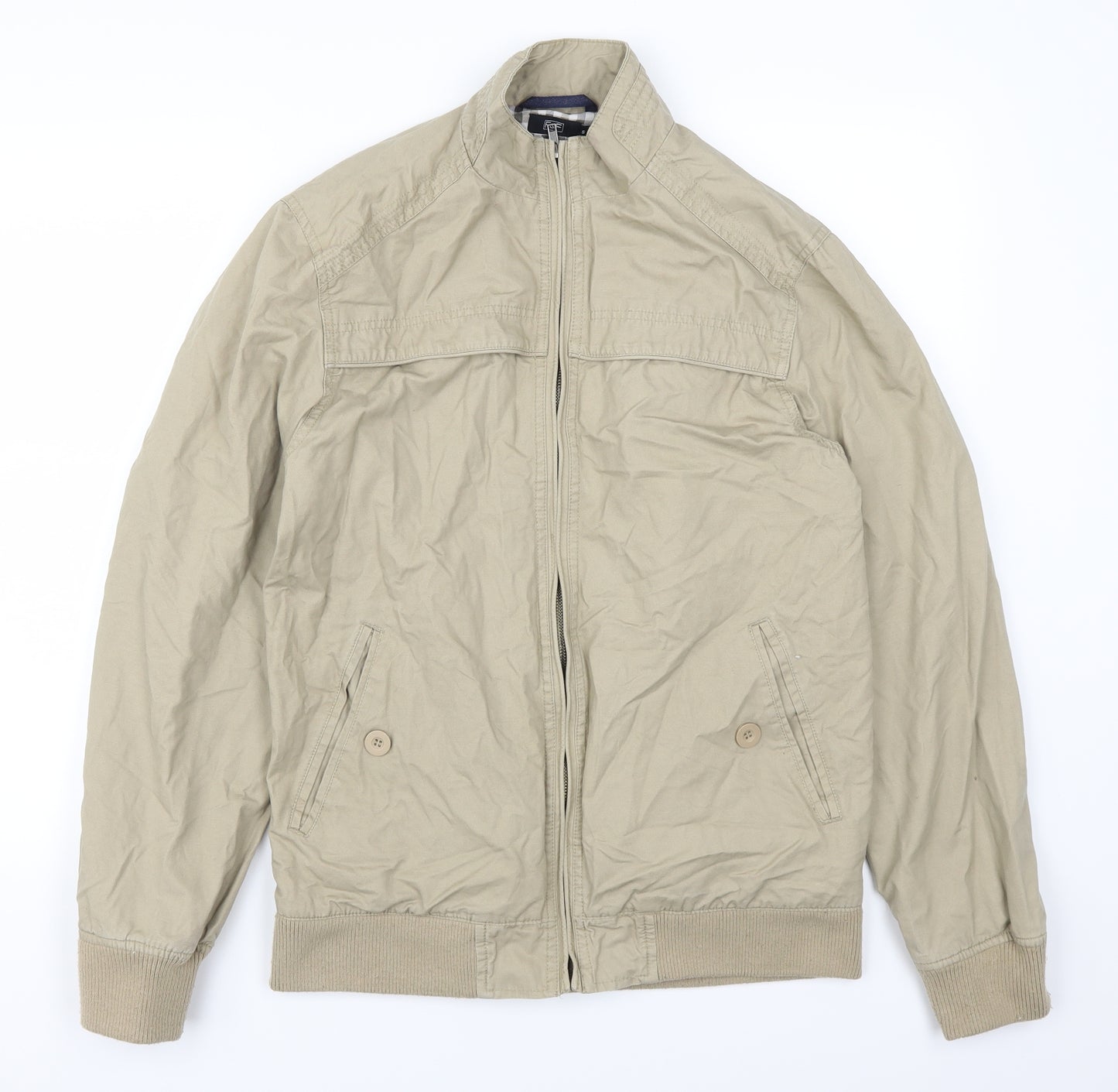 F&F Mens Beige   Bomber Jacket Jacket Size S