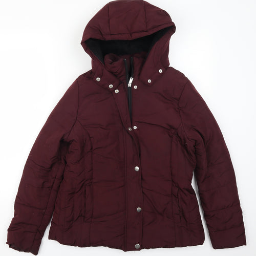 Peacocks Womens Red   Quilted Coat Size 12