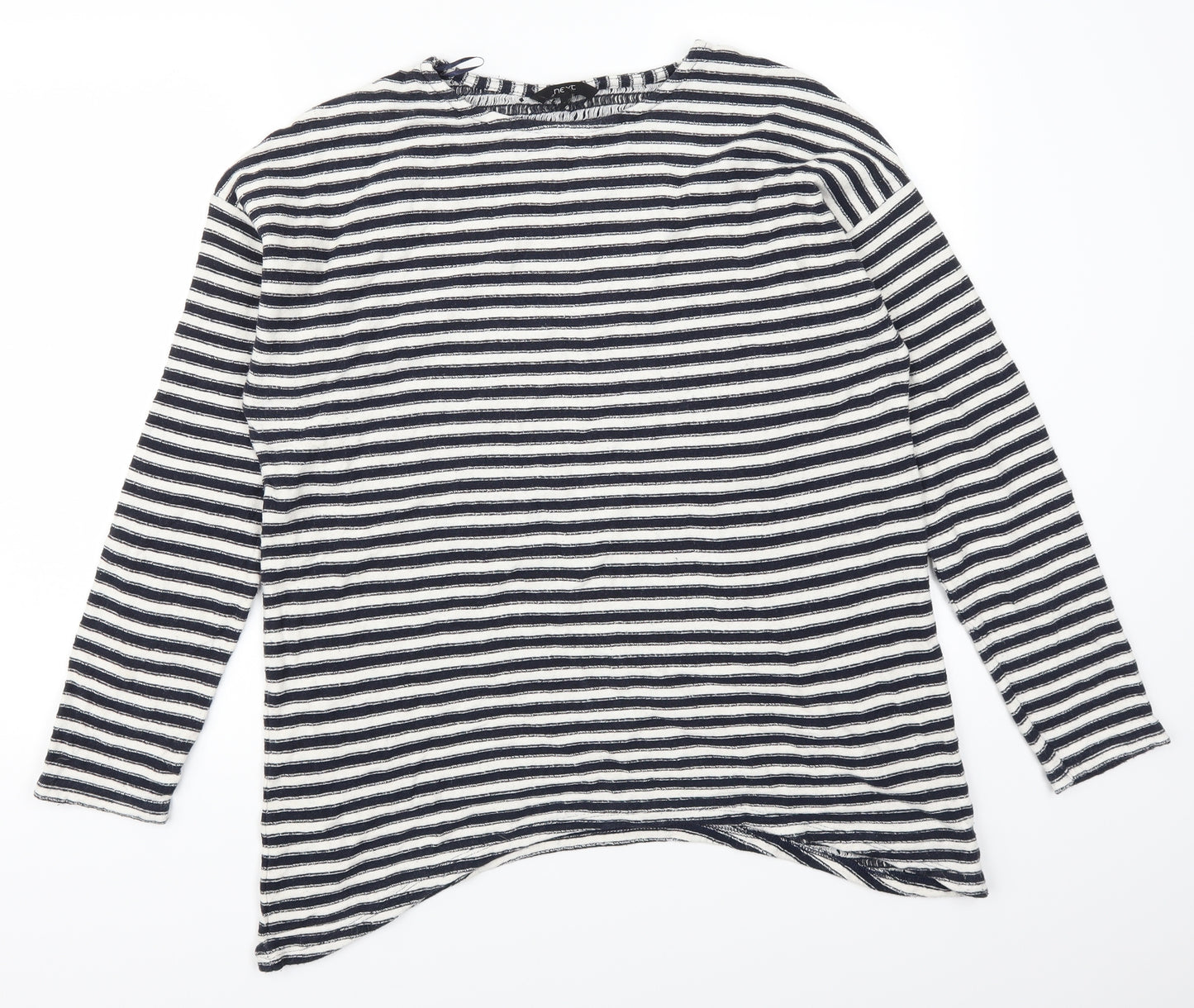 NEXT Womens Blue Striped  Pullover Sweatshirt Size 14