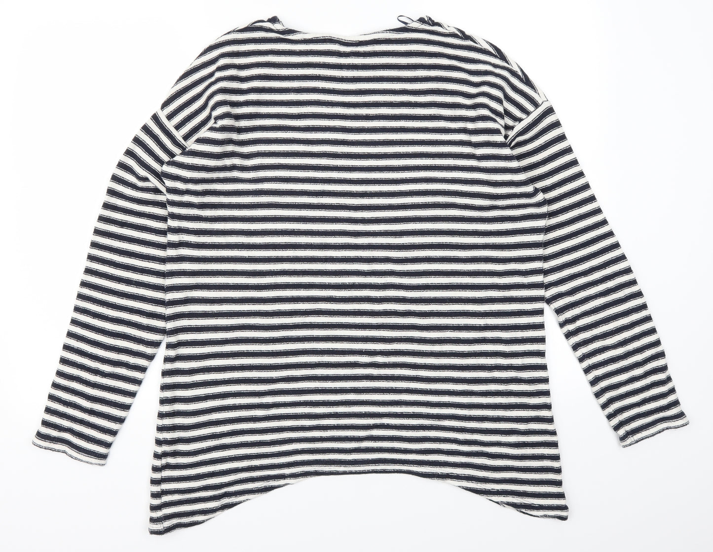 NEXT Womens Blue Striped  Pullover Sweatshirt Size 14