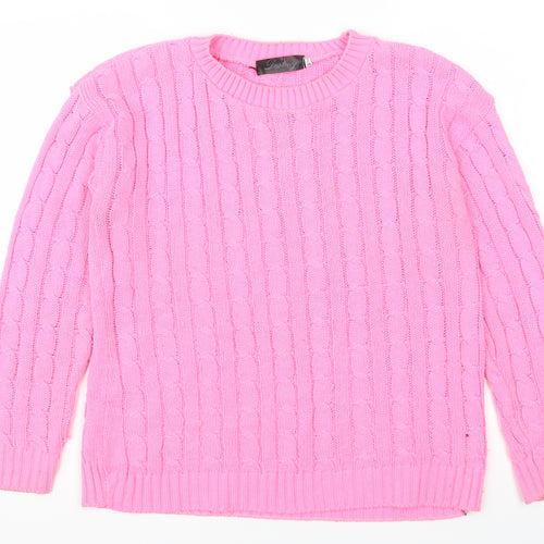 Destiny Womens Pink   Pullover Jumper Size S
