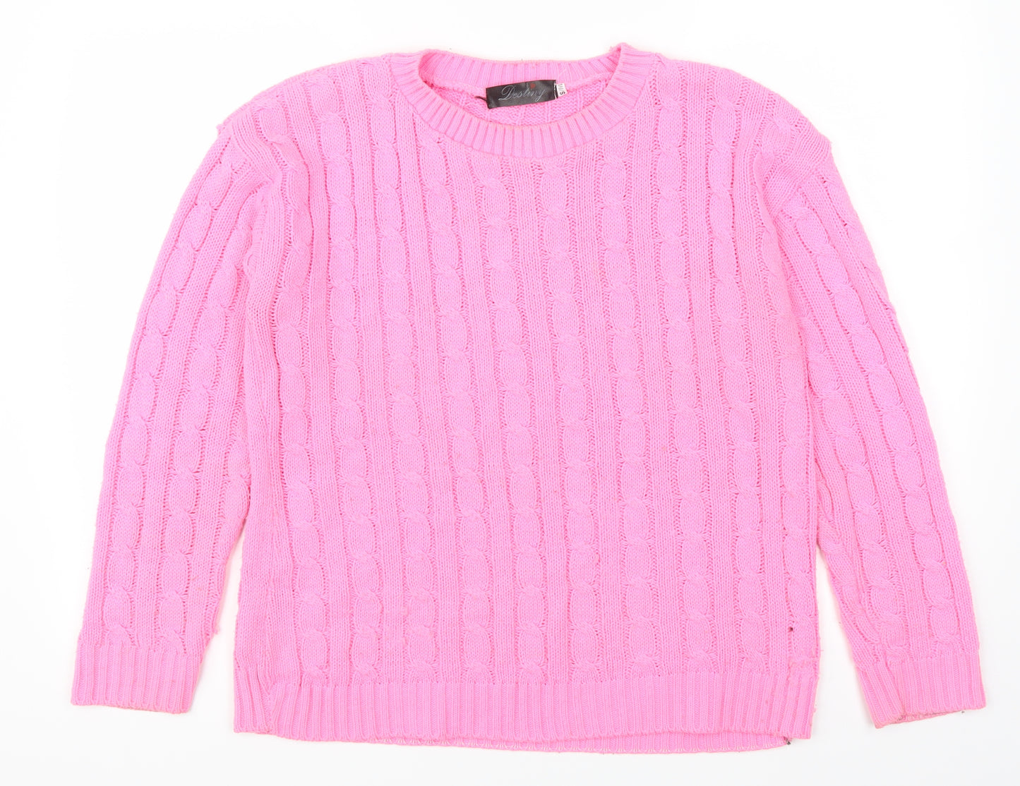 Destiny Womens Pink   Pullover Jumper Size S