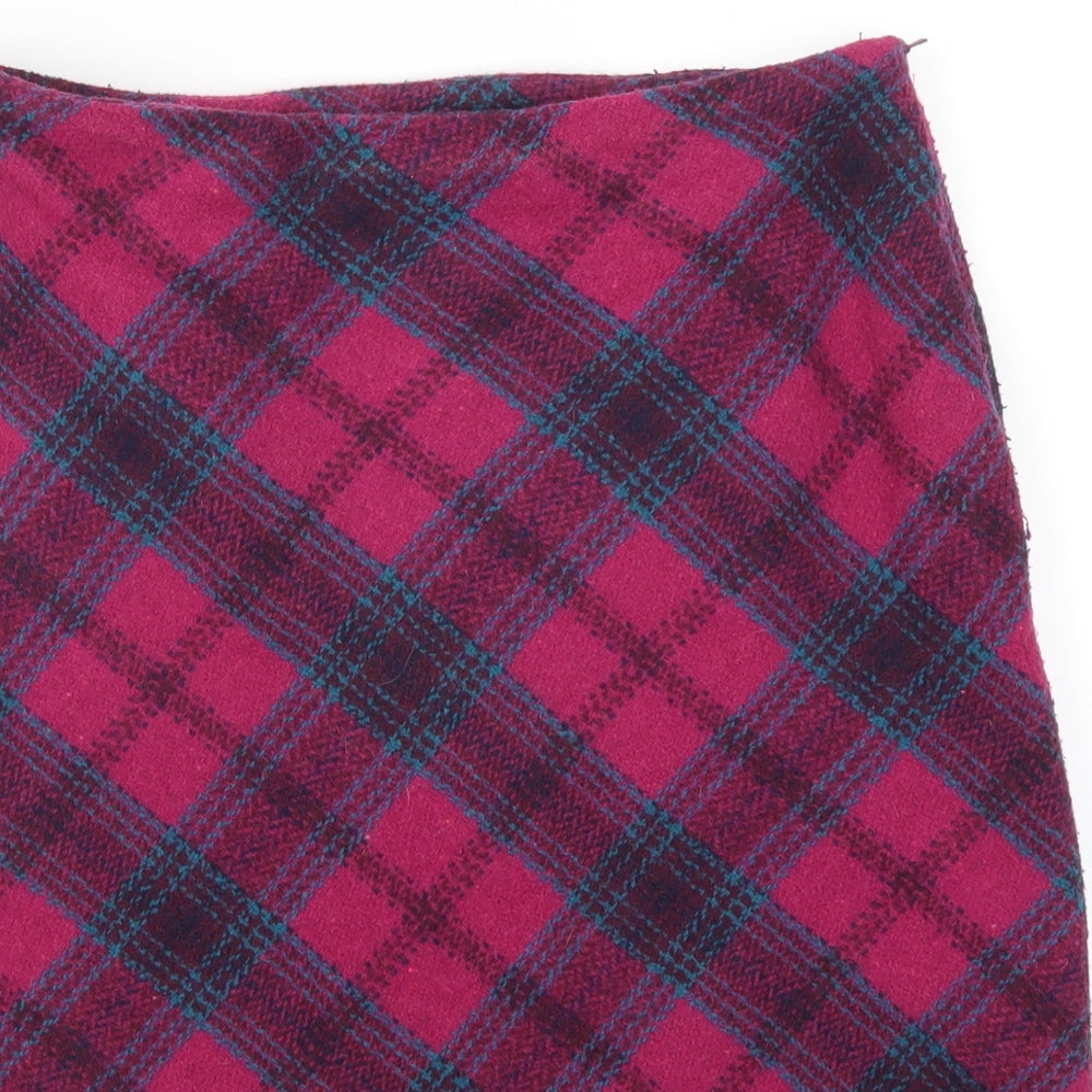 Isle Womens Pink Check  Skort Skirt Size 10