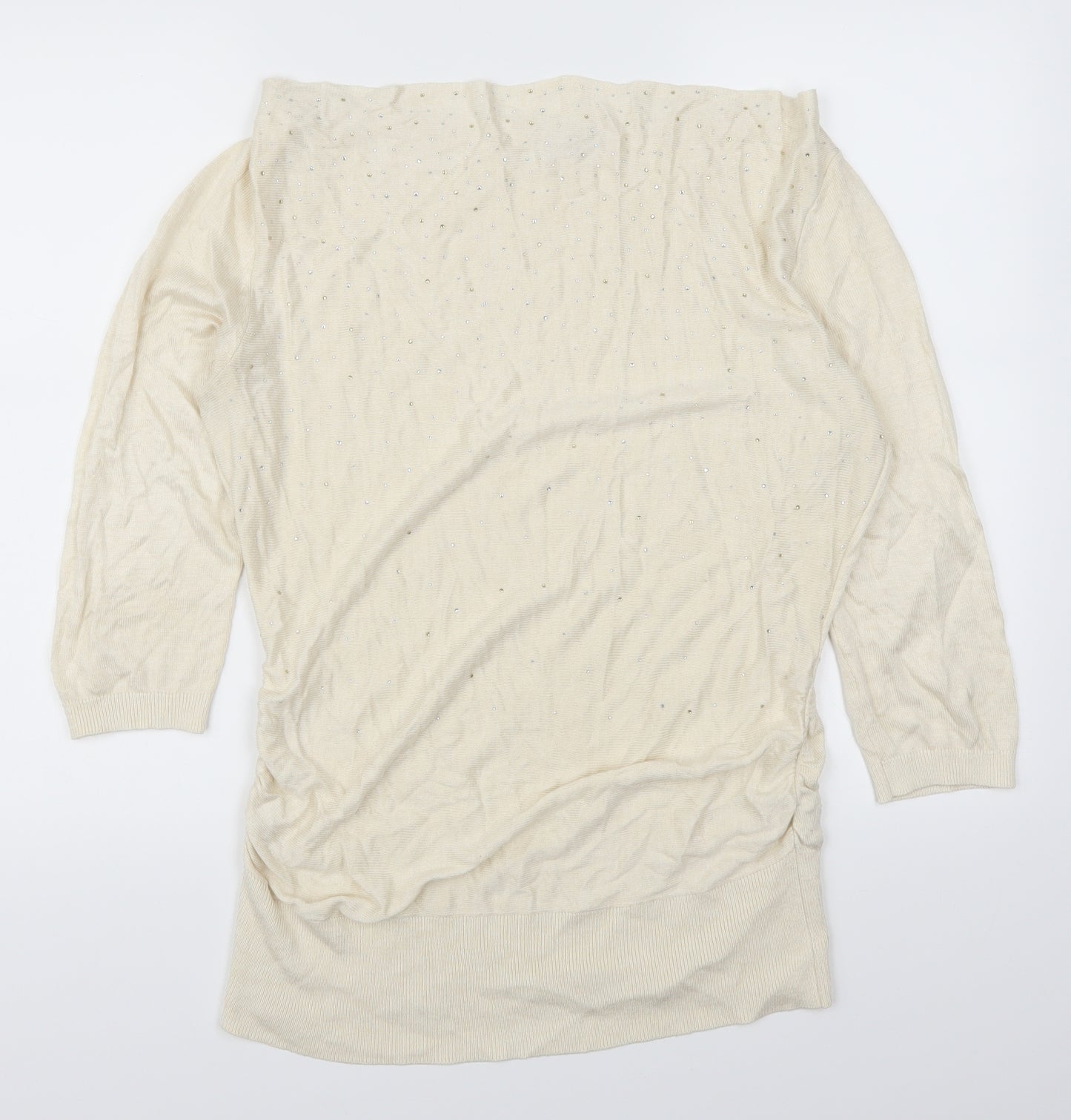 Reitmans Womens Beige  Rayon Pullover Jumper Size L