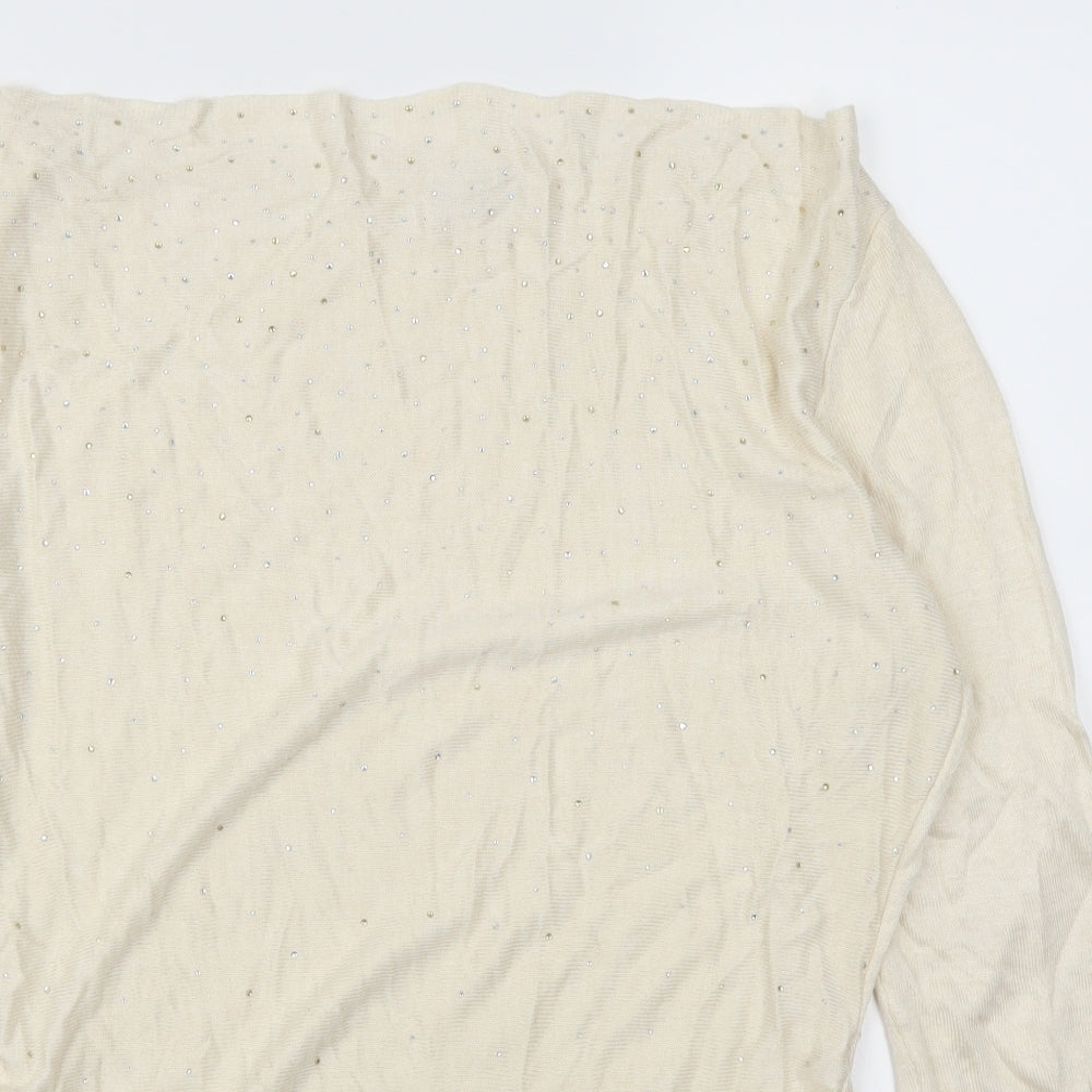 Reitmans Womens Beige  Rayon Pullover Jumper Size L