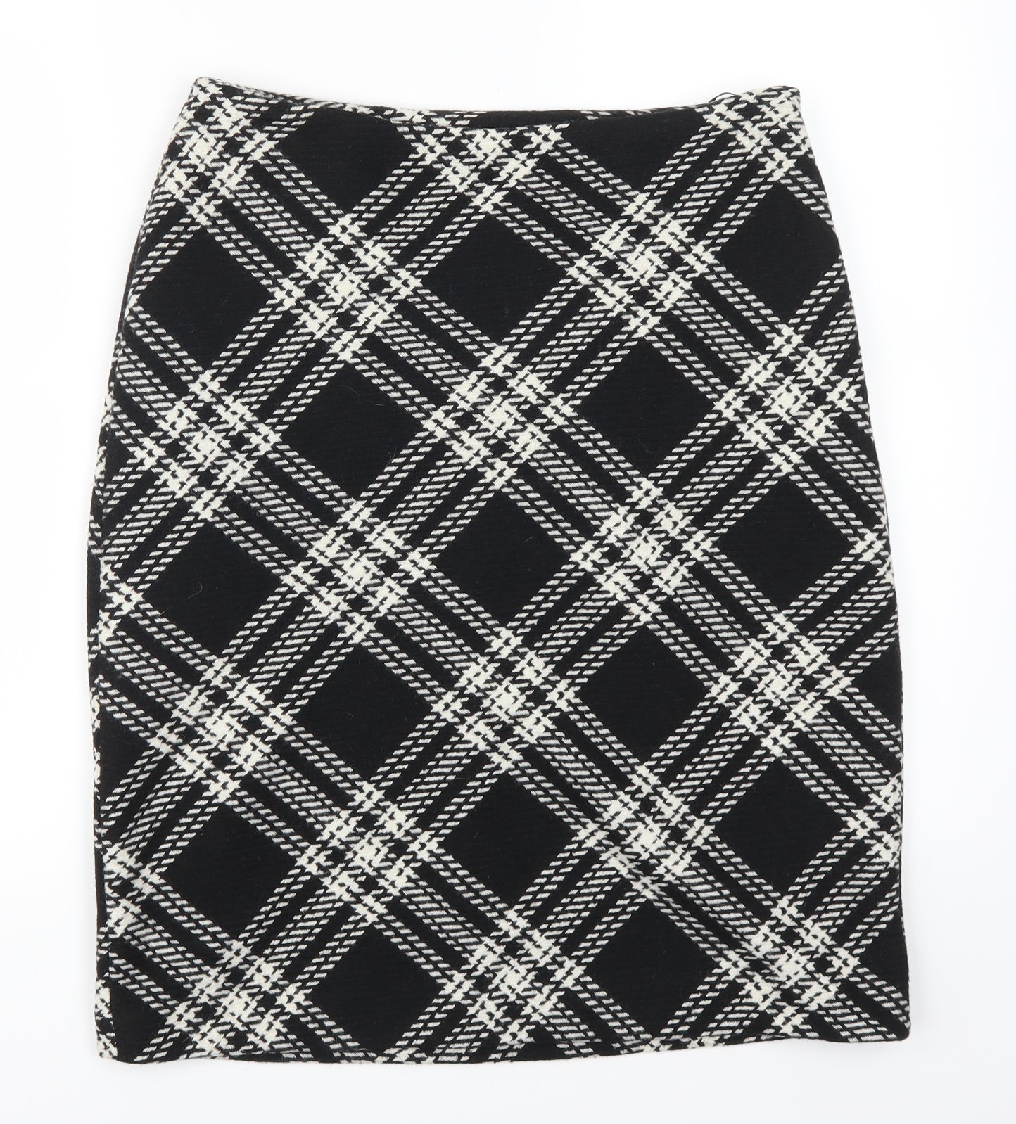 Isle Womens Black Check  Straight & Pencil Skirt Size 12