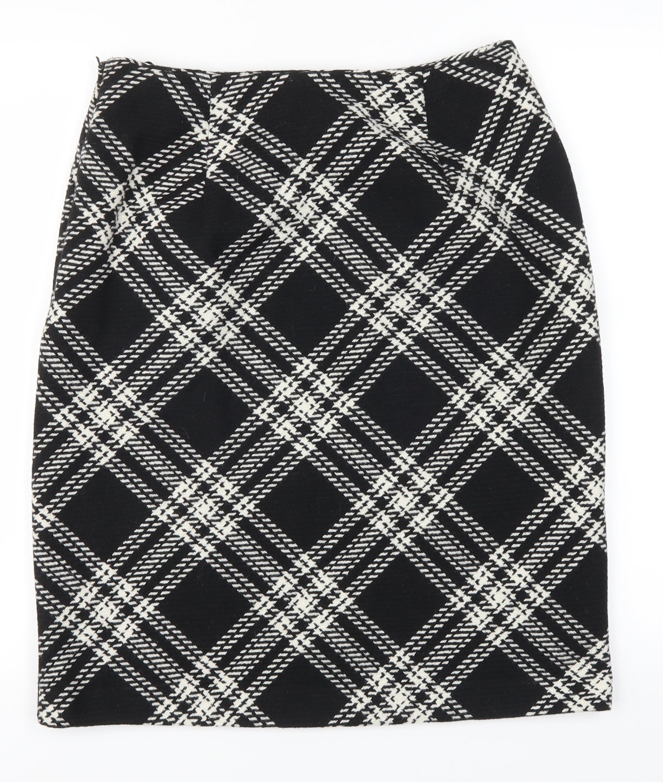 Isle Womens Black Check  Straight & Pencil Skirt Size 12