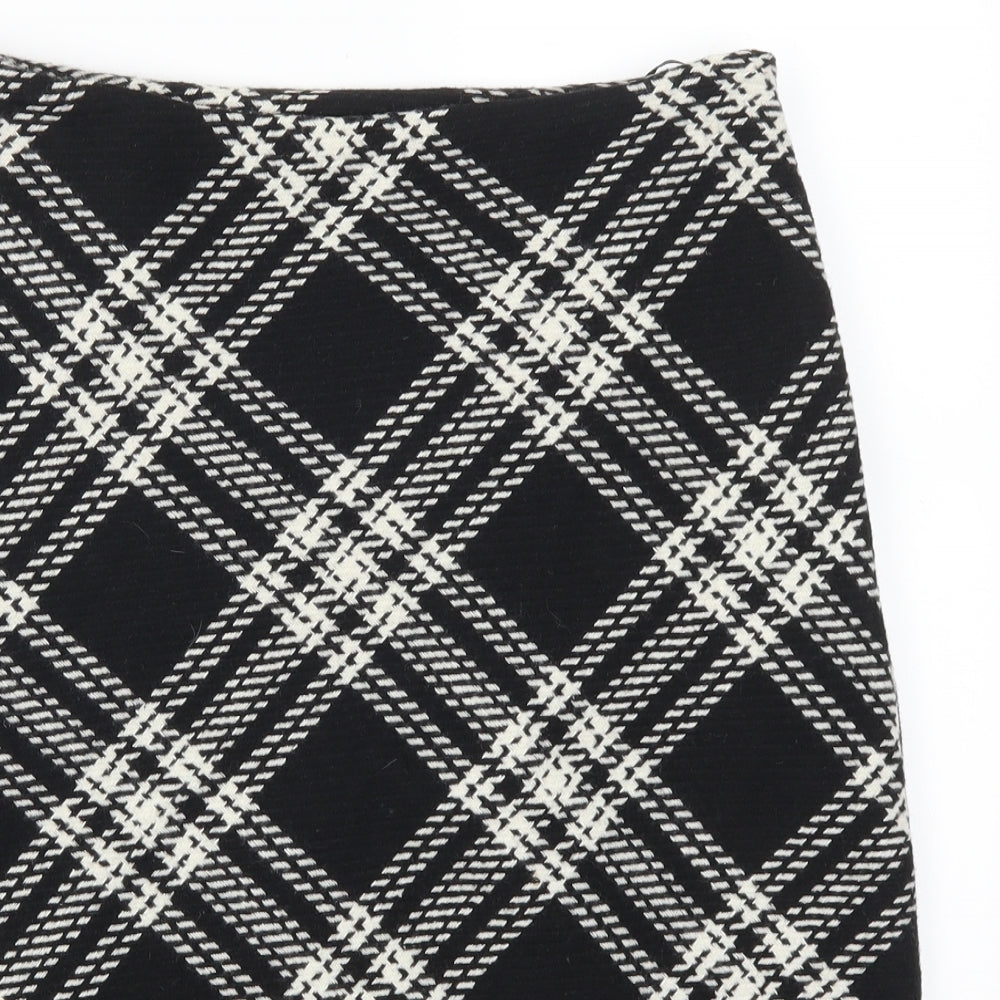 Isle Womens Black Check  Straight & Pencil Skirt Size 12