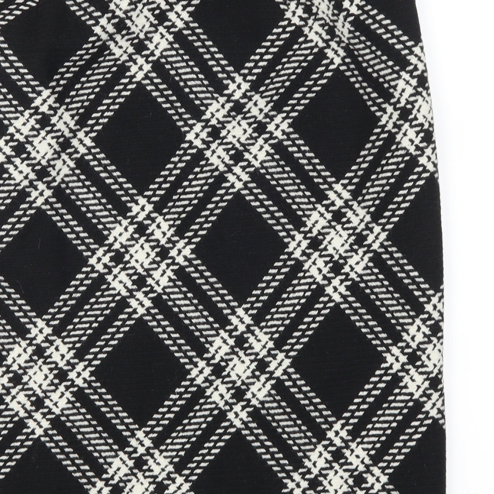 Isle Womens Black Check  Straight & Pencil Skirt Size 12