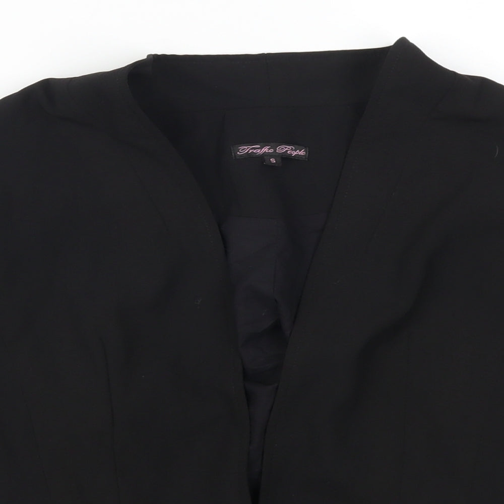 Traffic People Womens Black Floral  Jacket  Size S