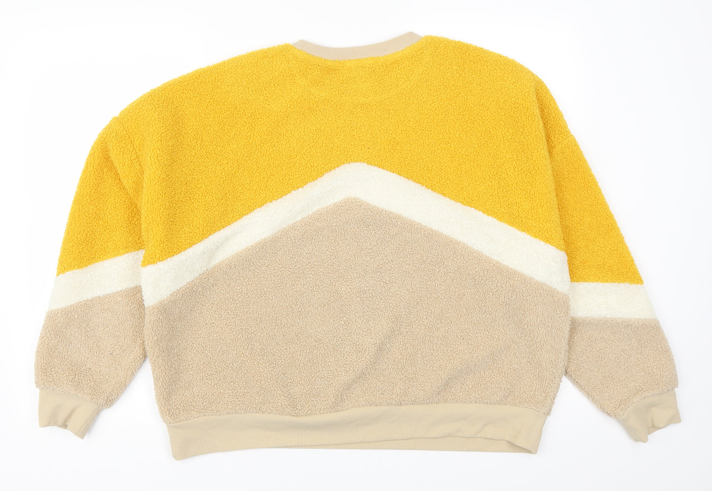 New Look Womens Yellow   Pullover Jumper Size 16  - Colour Block