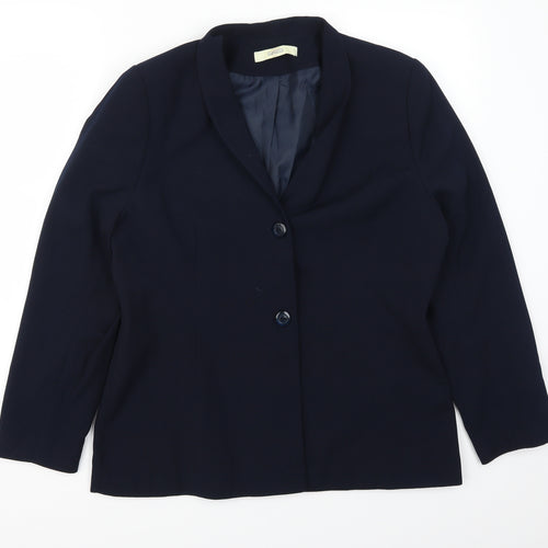 Classics Womens Blue   Jacket Suit Jacket Size 14
