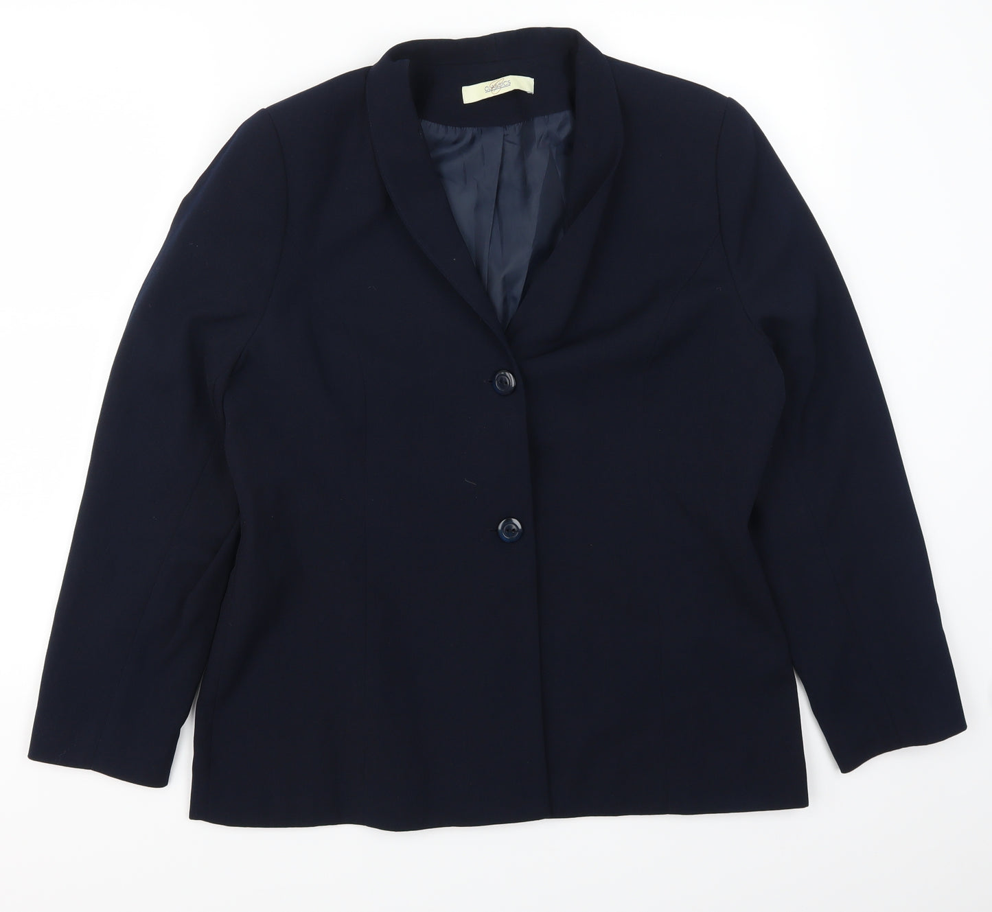 Classics Womens Blue   Jacket Suit Jacket Size 14
