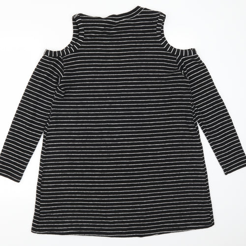River Island Womens Black Striped  Jumper Dress  Size 12