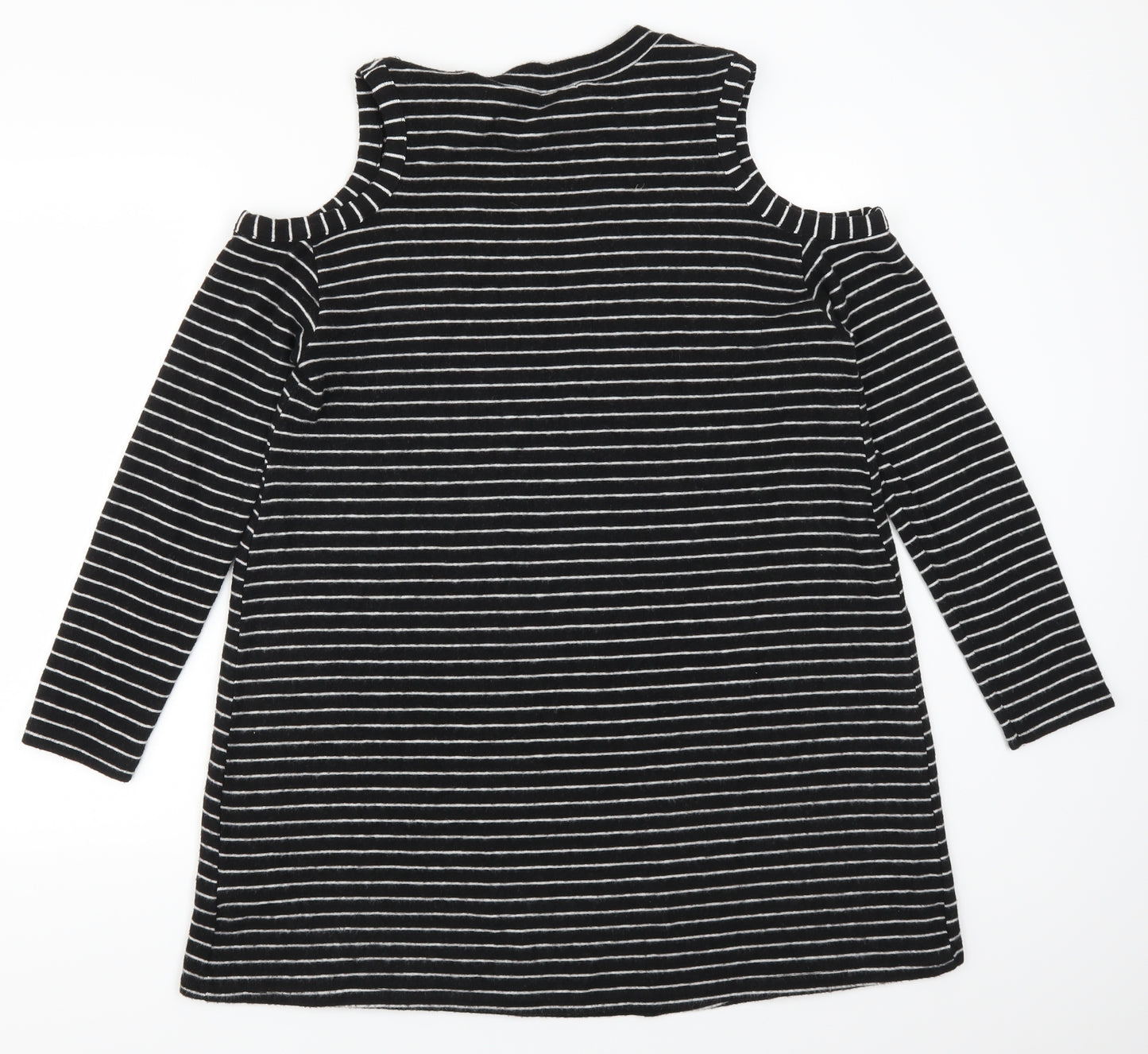 River Island Womens Black Striped  Jumper Dress  Size 12