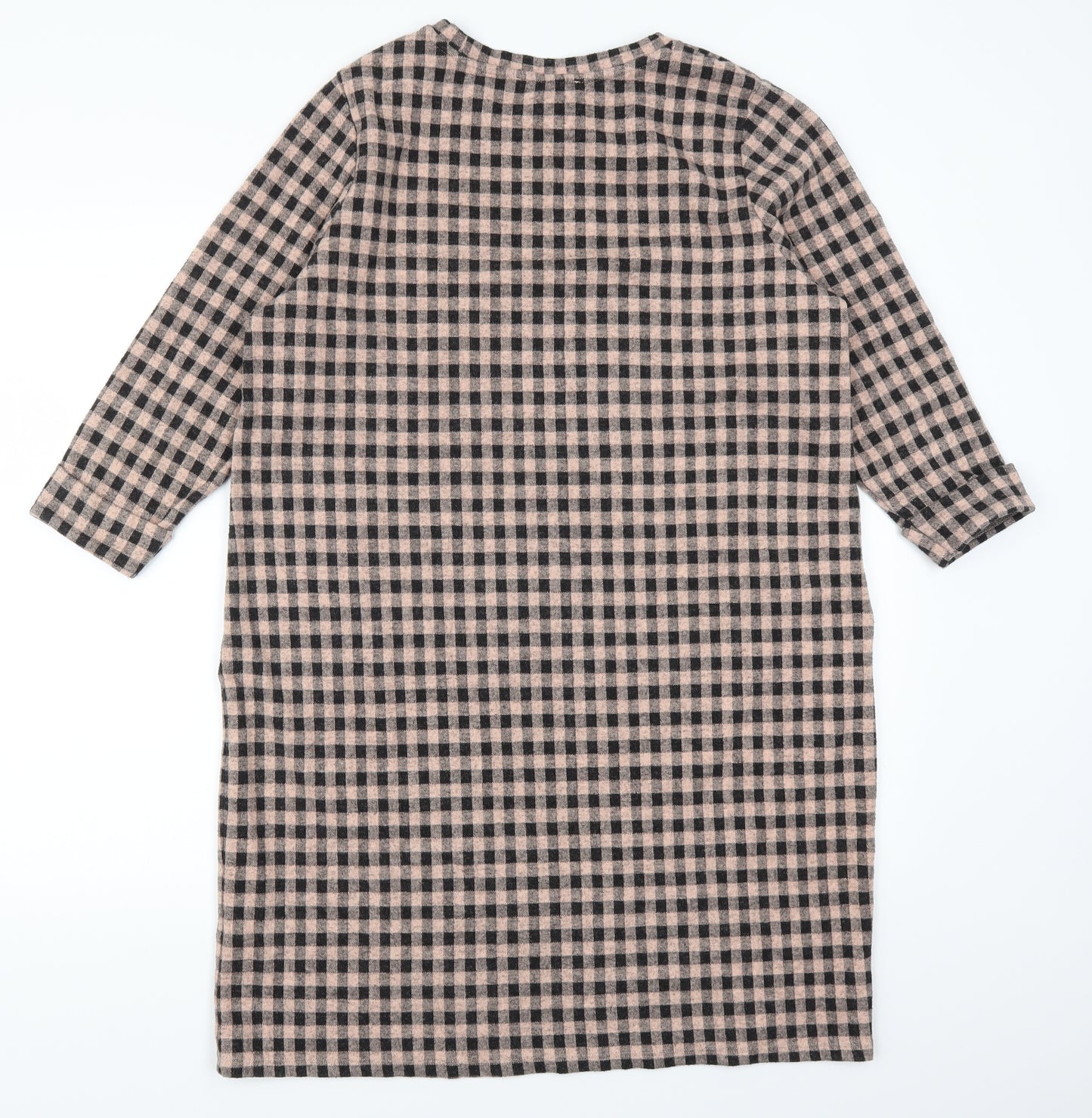 Marks and Spencer Womens Pink Check  T-Shirt Dress  Size 18