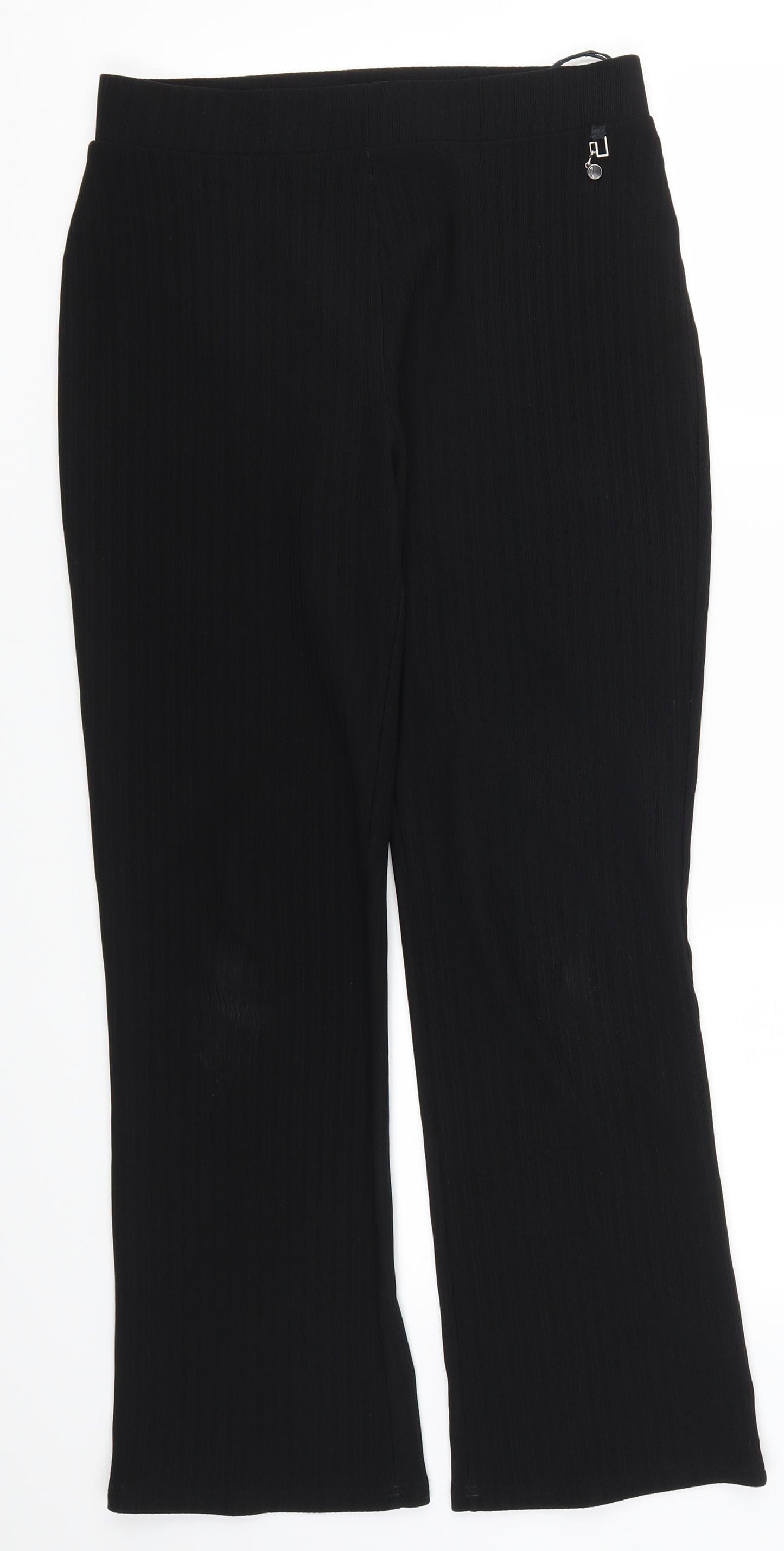 Papaya Womens Black   Trousers  Size 10 L26.5 in